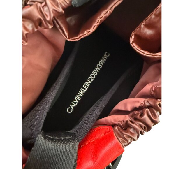 Like New RARE Raf Simons x Calvin Klein Burgundy Lace Up Sneakers - 8.5 - Picture 5 of 8